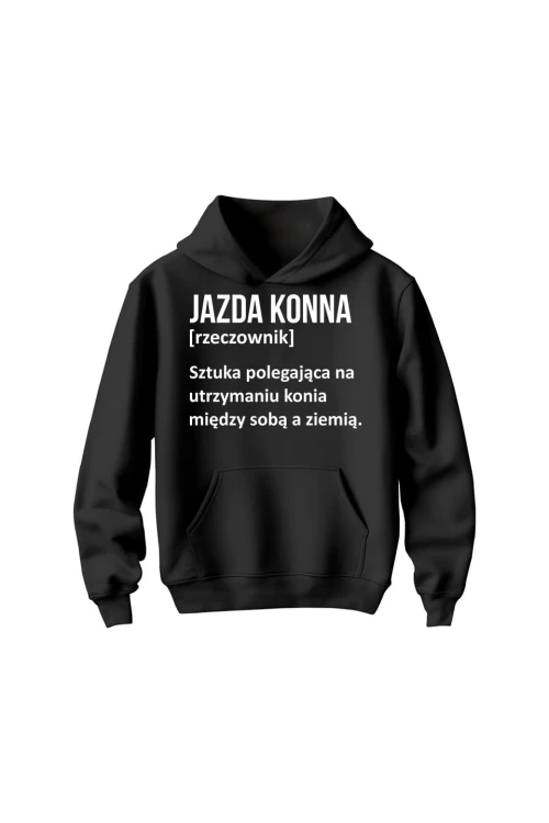 Bluza dziecięca z kapturem Jazda konna - Definicja - czarna