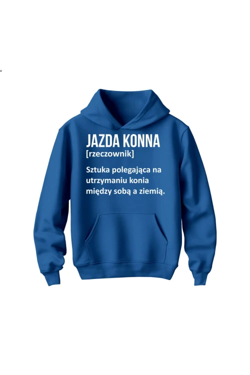 Bluza dziecięca z kapturem Jazda konna - Definicja - niebieska