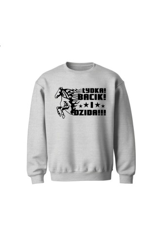Bluza dziecięca bez kaptura Łydka bacik i dzida - szara