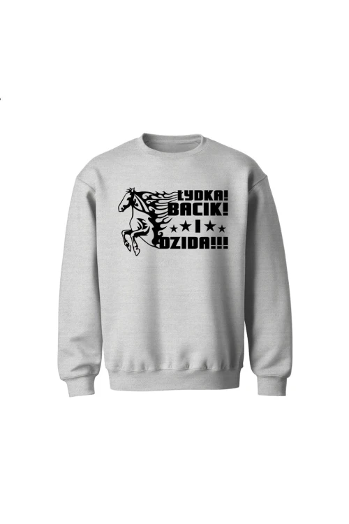 Bluza dziecięca bez kaptura Łydka bacik i dzida - szara