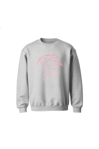 Bluza dziecięca bez kaptura z Pięknym Koniem - szara