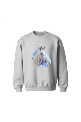 Bluza dziecięca bez kaptura Siwy - szara