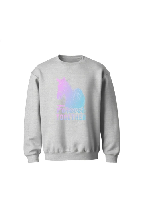 Bluza dziecięca bez kaptura Forever Together - szara