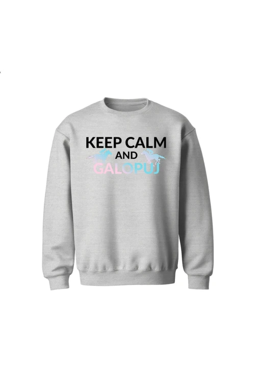 Bluza dziecięca bez kaptura Keep Calm - szara