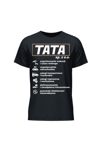 Koszulka męska TATA sp. z o.o - czarna