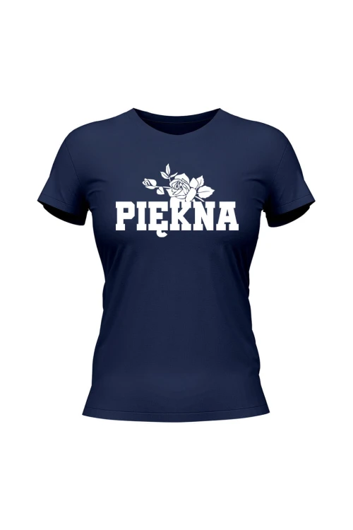 Koszulka damska Piękna - granatowa