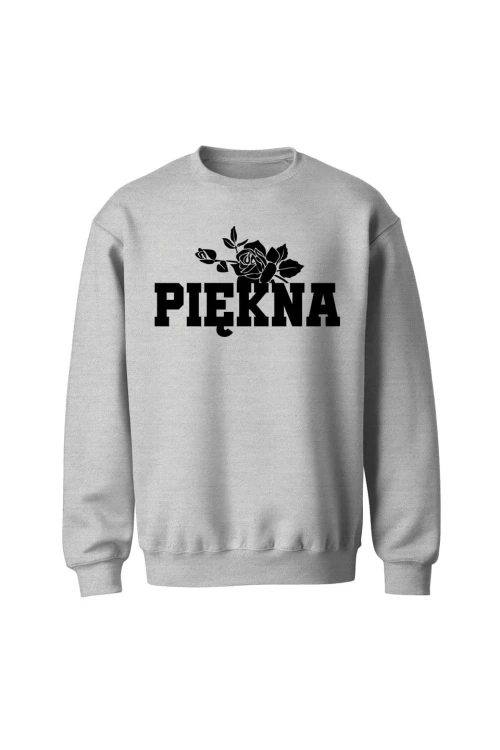 Bluza bez kaptura Piękna - szara