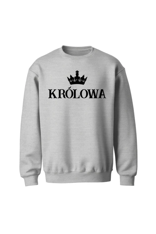 Bluza bez kaptura Królowa - szara