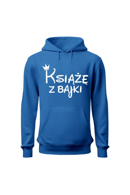 Bluza męska z kapturem Książę z bajki - niebieska