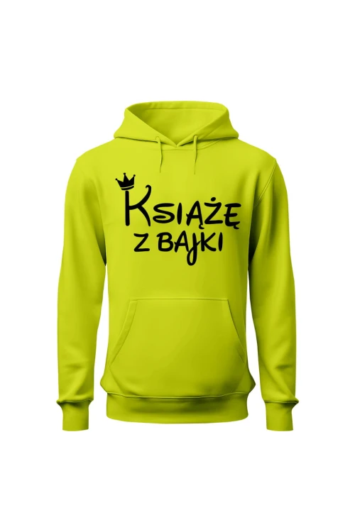 Bluza męska z kapturem Książę z bajki - limonka