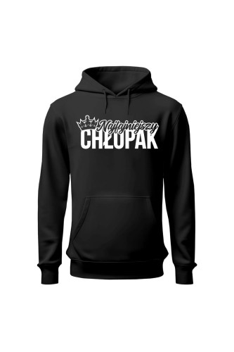 Bluza męska z kapturem Najfajniejszy chłopak - czarna