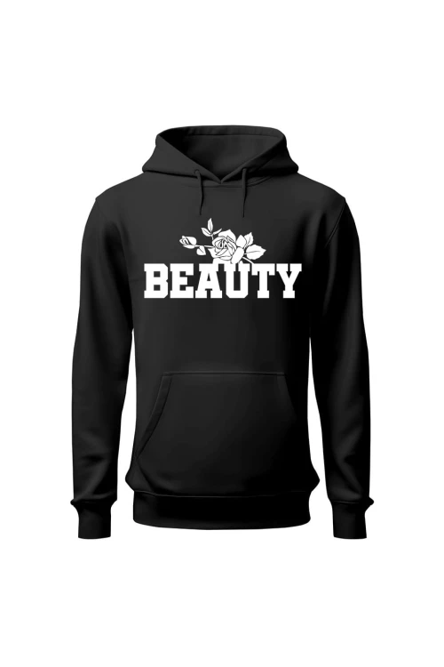 Bluza damska z kapturem Beauty - czarna