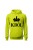 Bluza męska z kapturem Król - limonka