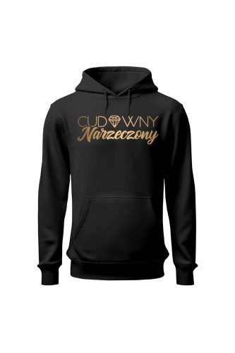 Bluza męska z kapturem Cudowny Narzeczony - czarna