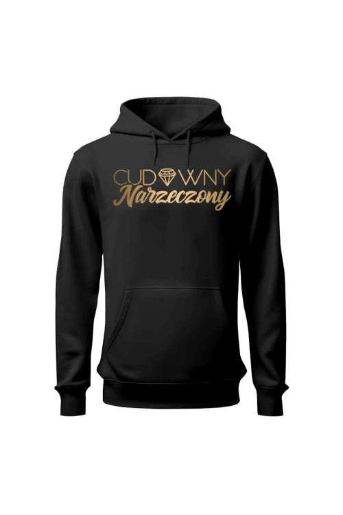 Bluza męska z kapturem Cudowny Narzeczony - czarna