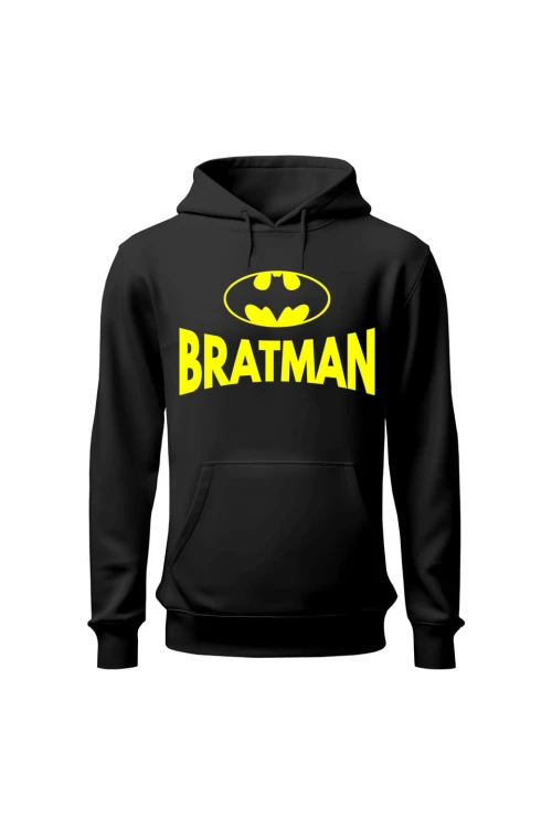 Bluza męska z kapturem Bratman - czarna