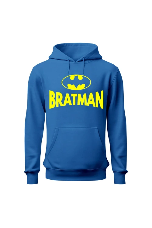 Bluza męska z kapturem Bratman - niebieska