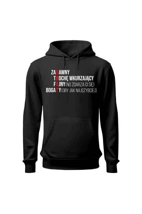Bluza męska z kapturem Brat cechy krzyżówka - czarna
