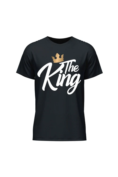 Koszulka męska The king - czarna