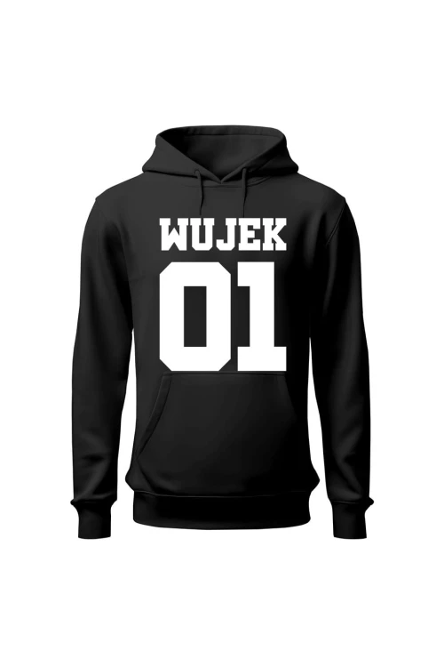 Bluza męska z kapturem Wujek 01 - czarna