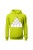Bluza męska z kapturem Z choinką z kotków - limonka