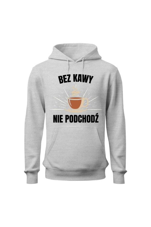 Bluza męska z kapturem Bez kawy nie podchodź księgowa - szara
