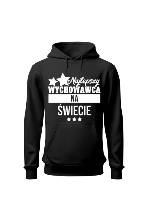 Bluza męska z kapturem Najlepszy wychowawca na świecie - czarna