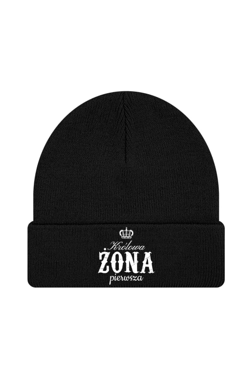 Czapka zimowa Królowa Żona pierwsza - czarna
