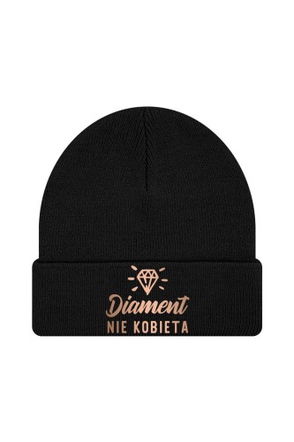 Czapka zimowa Diament nie kobieta - czarna