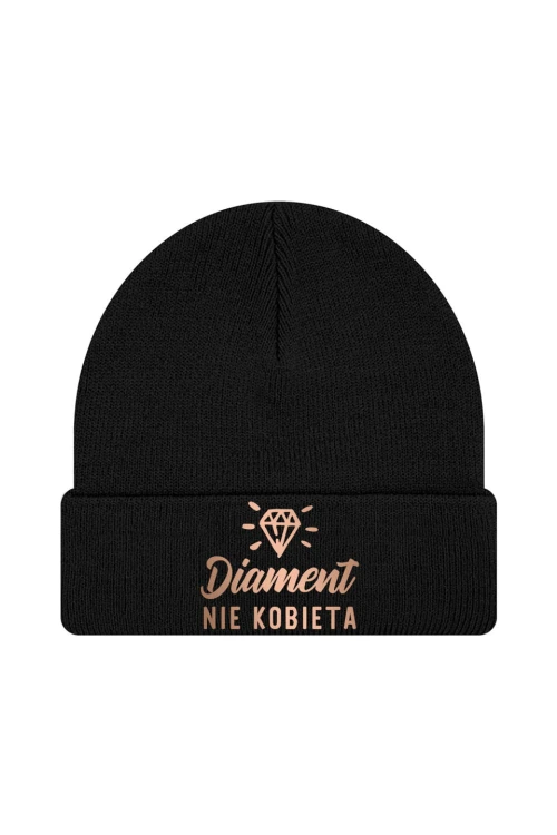 Czapka zimowa Diament nie kobieta - czarna