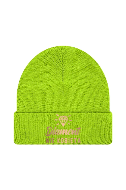 Czapka zimowa Diament nie kobieta - limonka