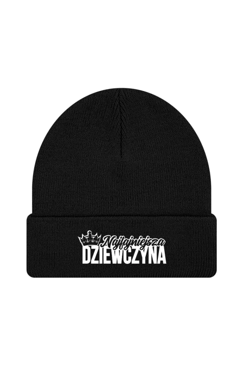 Czapka zimowa Najfajniejsza dziewczyna - czarna