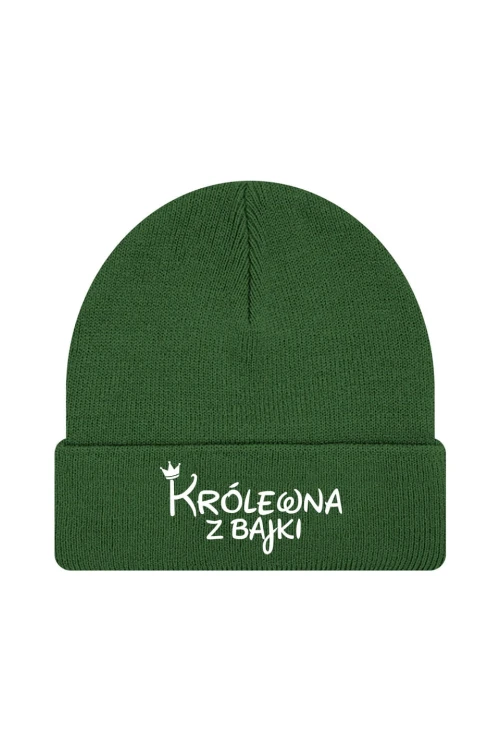 Czapka zimowa Królewna z bajki - ciemnozielona