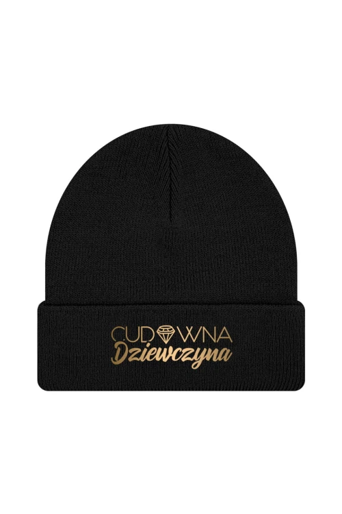 Czapka zimowa Cudowna dziewczyna - czarna
