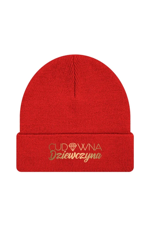 Czapka zimowa Cudowna dziewczyna - czerwona
