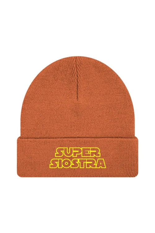 Czapka zimowa Super siostra - pomarańczowa