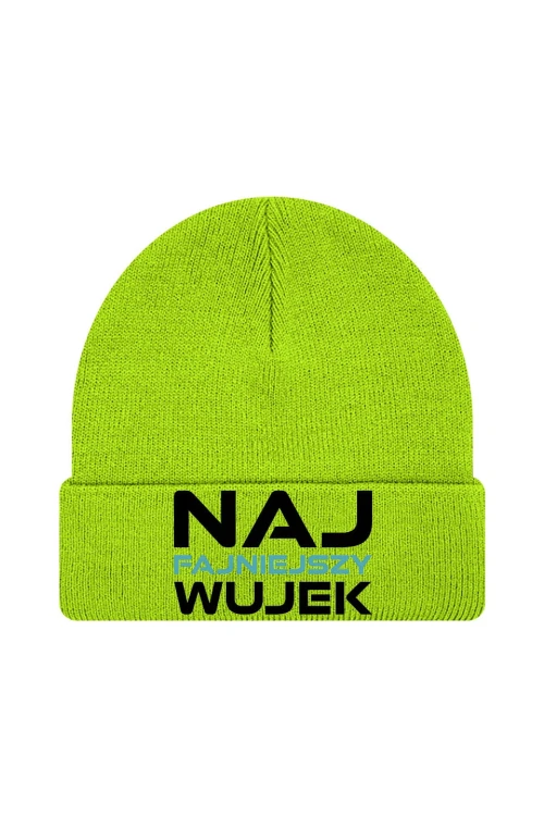 Czapka zimowa Naj fajniejszy wujek - limonka