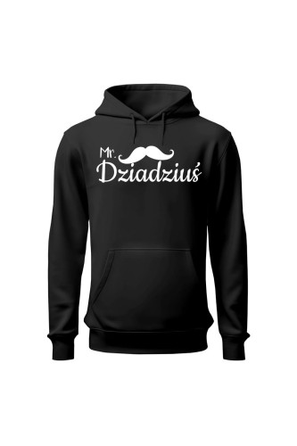 Bluza męska z kapturem Mr dziadziuś - czarna