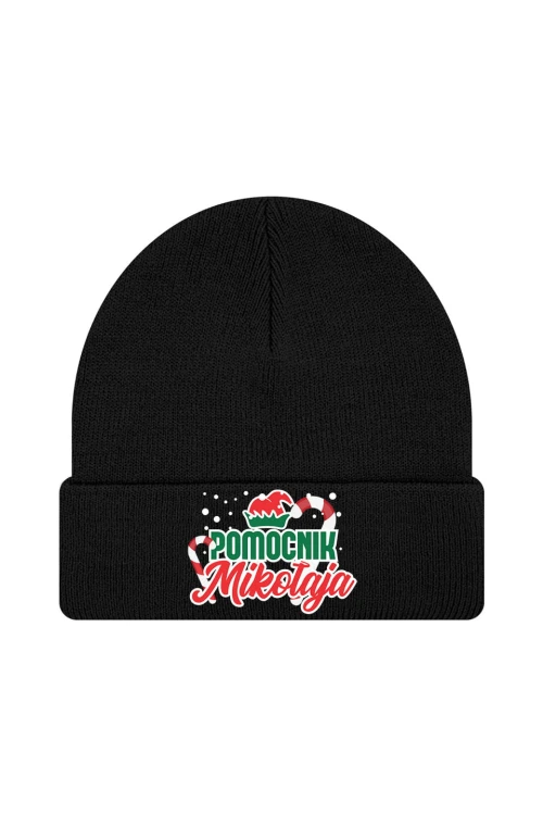 Czapka zimowa Pomocnik Mikołaja - czarna