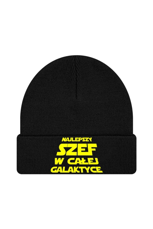 Czapka zimowa Najlepszy szef w całej galaktyce - czarna