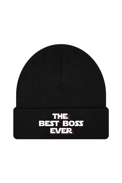 Czapka zimowa The best boss ever - czarna