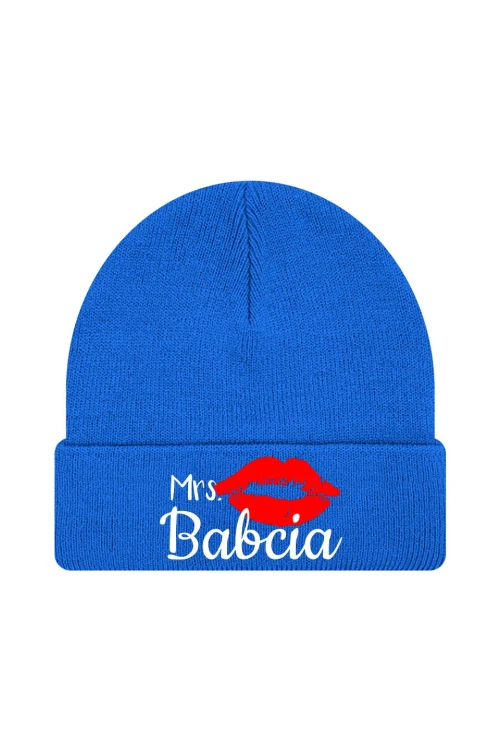Czapka zimowa Mrs babcia - niebieska