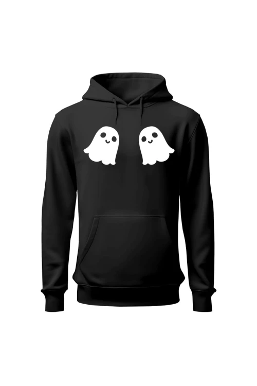 Bluza męska z kapturem Dwa duszki - czarna