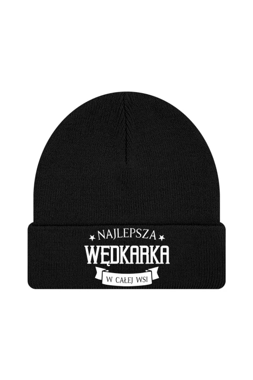 Czapka zimowa Najlepsza Wędkarka w Całej Wsi - czarna