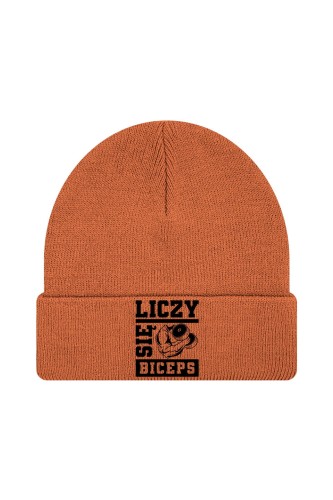 Czapka zimowa Liczy się biceps - pomarańczowa