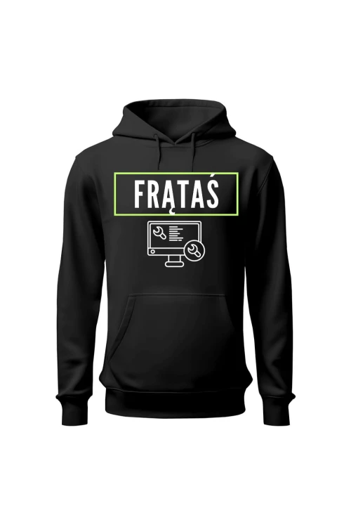 Bluza męska z kapturem Frątaś - czarna