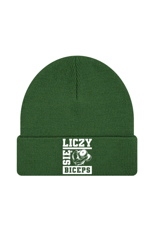 Czapka zimowa Liczy się biceps - ciemnozielona