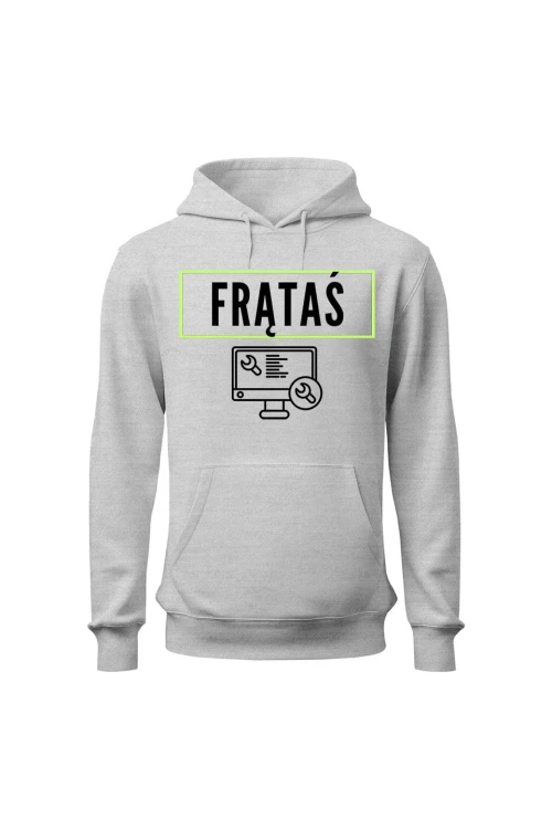 Bluza męska z kapturem Frątaś - szara