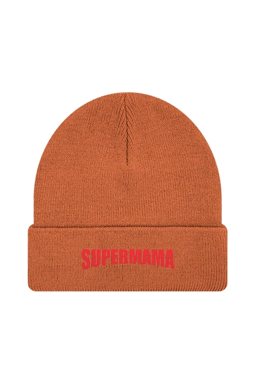 Czapka zimowa Supermama - pomarańczowa