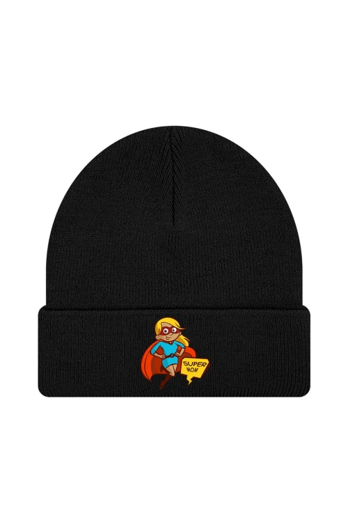 Czapka zimowa Super mom - czarna